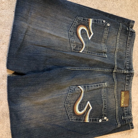 EUC Vintage Y2K Koman Jeans 40x32 Baggy Loose Wide Leg Grunge Hip Hop RARE - Picture 1 of 6